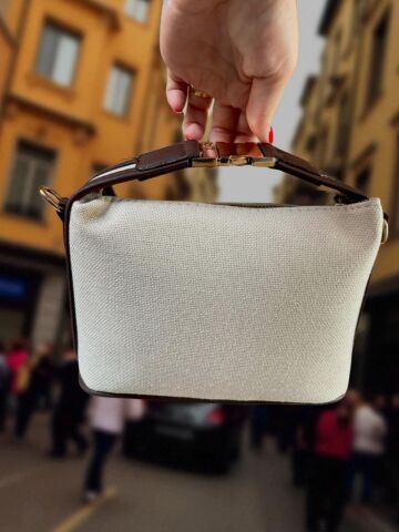 Gold Kilit Aksesuarlı El ve Omuz Çantası