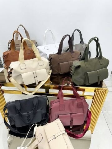 Önden Cepli Çift Kullanım Kadın Çanta