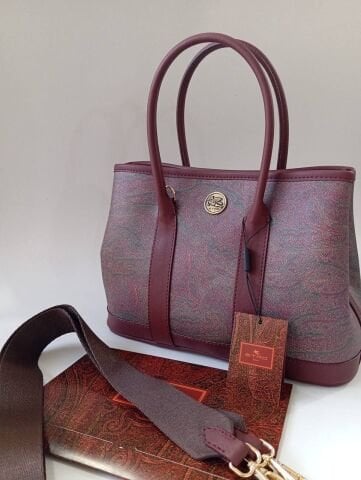 Klasik Ebruli Desen Çanta