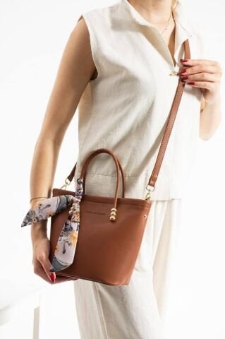 Fular Detaylı Kova Çanta