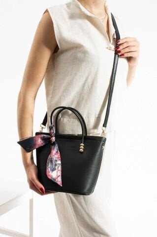 Fular Detaylı Kova Çanta