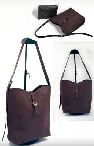 Süet Kemer Askılı Çanta