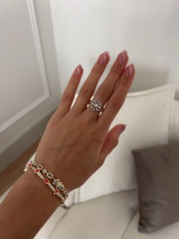 Snowflake Taşlı Yüzük